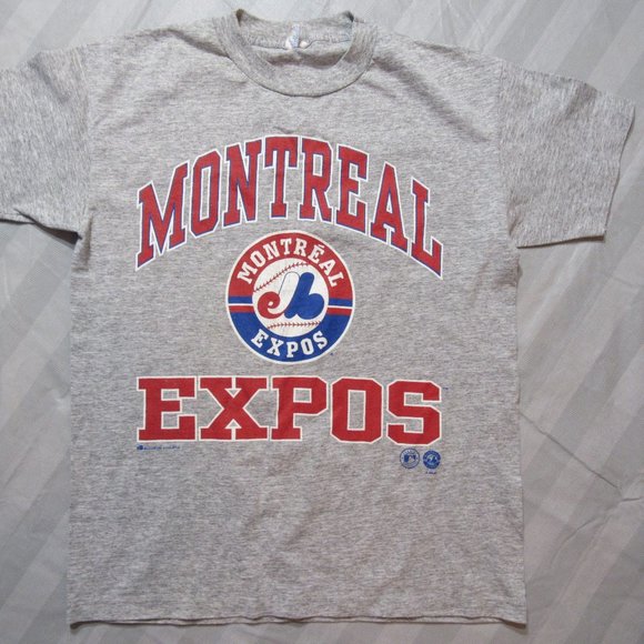Vintage Expos MLB T-Shirt Sz Boys Large Heather Gray 50/50 Blend Made in Canada - Picture 2 of 8